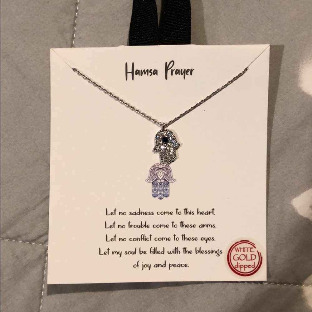 Hamsa Prayer necklace